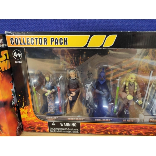 67 - Star Wars- Group of boxed figures relating to The Revenge of the Sith 2005. To include AT-RT with dr... 