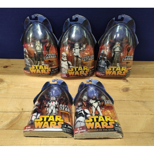 67 - Star Wars- Group of boxed figures relating to The Revenge of the Sith 2005. To include AT-RT with dr... 