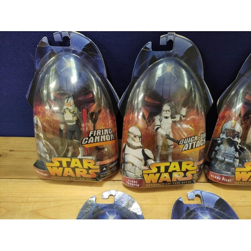 67 - Star Wars- Group of boxed figures relating to The Revenge of the Sith 2005. To include AT-RT with dr... 