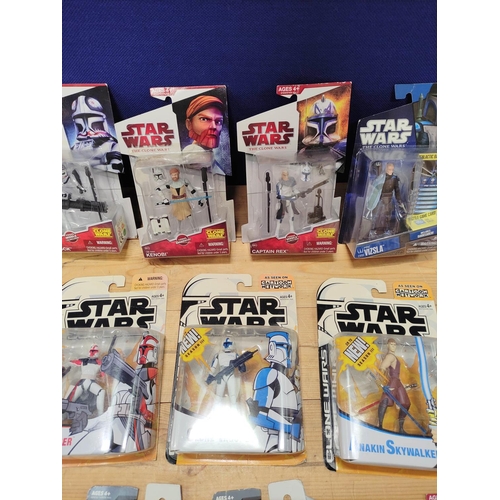 68 - Star Wars - Group of fourteen sealed figures relating to The Clone Wars comprising of Anakin Skywalk... 