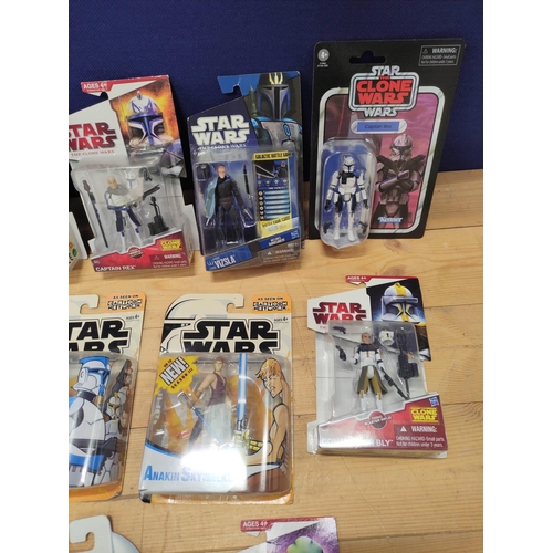 68 - Star Wars - Group of fourteen sealed figures relating to The Clone Wars comprising of Anakin Skywalk... 