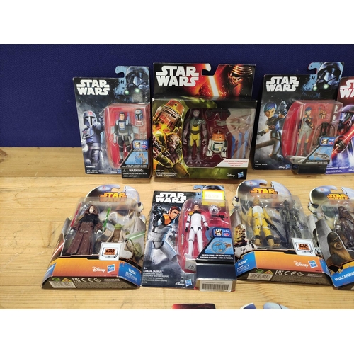 69 - Star Wars - Group of twelve sealed figures relating to the series Rebels Hasbro c2014/15 comprising ... 