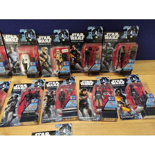 71 - Star Wars - Group of eleven original and sealed 2016 'Rogue One' Hasbro figures comprising of Chirru... 