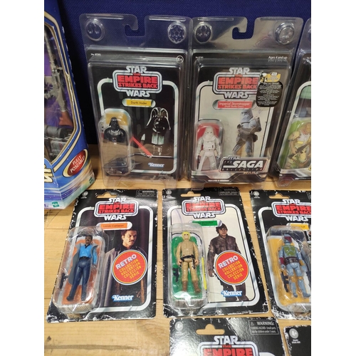 75 - Star Wars - Group of eleven sealed Empire Strikes Back Hasbro figures comprising of Darth Vader 8729... 