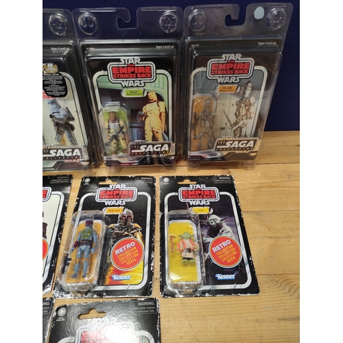 75 - Star Wars - Group of eleven sealed Empire Strikes Back Hasbro figures comprising of Darth Vader 8729... 