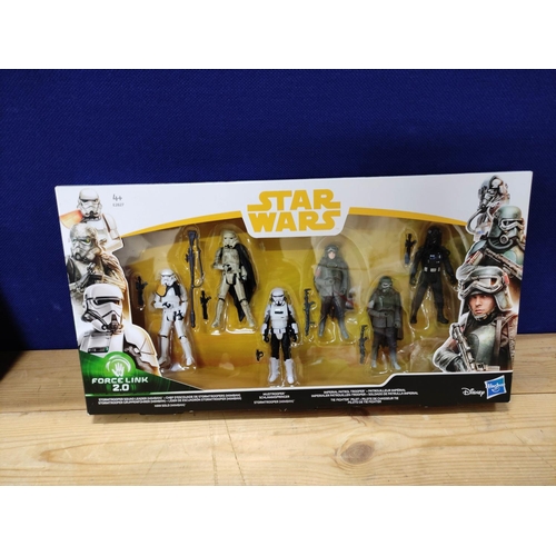 76 - Star Wars- Group of eight sealed Force Link & Force Link 2.0 Hasbro figures comprising of Starte... 