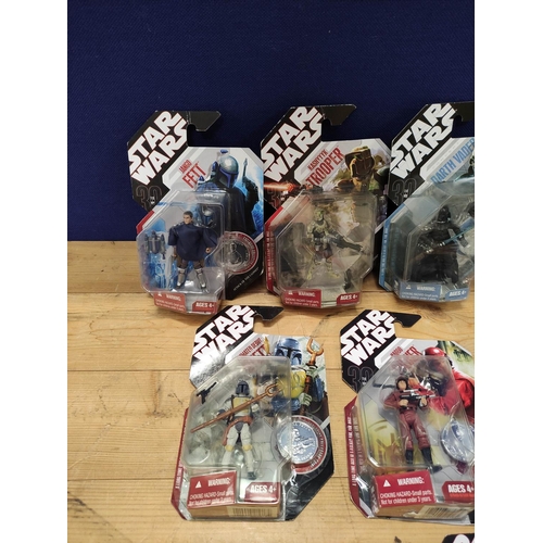 78 - Star Wars - Group of ten 77-07 sealed Hasbro figures comprising of Clone Trooper Training Fatigues 8... 