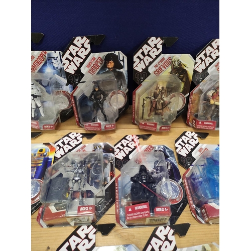 78A - Star Wars - Twelve sealed Hasbro 77-07 Star Wars action figures comprising of Concept R2-D2 and C-3P... 