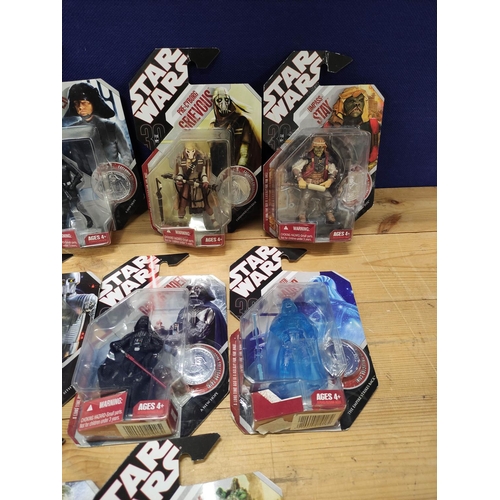 78A - Star Wars - Twelve sealed Hasbro 77-07 Star Wars action figures comprising of Concept R2-D2 and C-3P... 