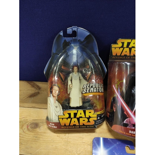 78B - Star Wars - Sealed and original figure group of Hasbro figures; including four 2005 Revenge Of The S... 