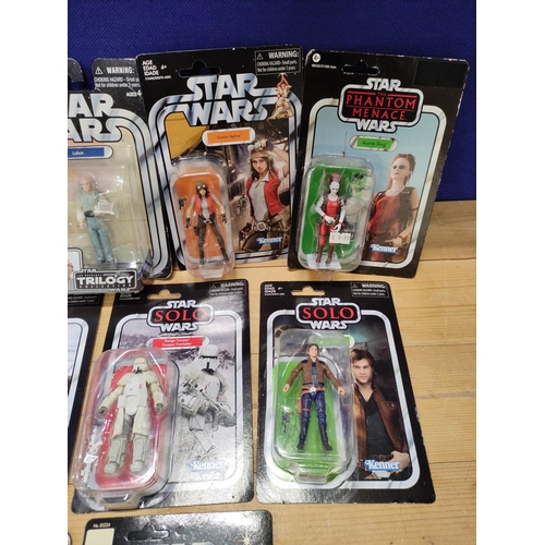 78F - Star Wars - Ten boxed Hasbro figures including three Soo series figures comprising of Enfys Nest E16... 