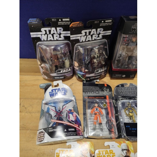 78G - Star Wars - Eleven boxed Hasbro figures including four Black Series figures comprising of Hunter F18... 