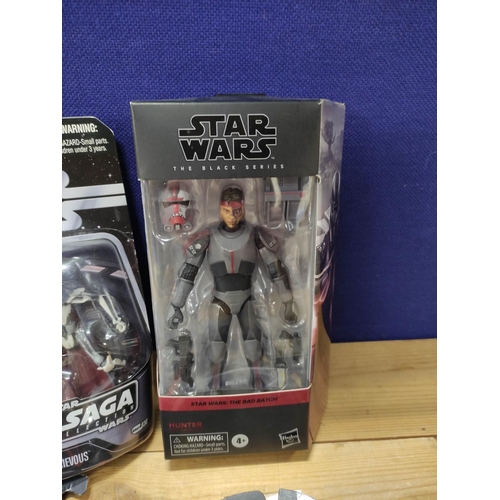 78G - Star Wars - Eleven boxed Hasbro figures including four Black Series figures comprising of Hunter F18... 