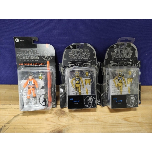 78G - Star Wars - Eleven boxed Hasbro figures including four Black Series figures comprising of Hunter F18... 