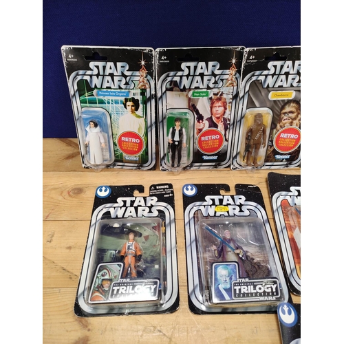 81 - Star Wars - Group of 10 Hasbro figures including Stormtrooper prototype edition F5318Darth Vader E62... 