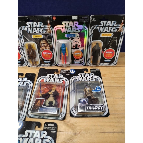 81 - Star Wars - Group of 10 Hasbro figures including Stormtrooper prototype edition F5318Darth Vader E62... 