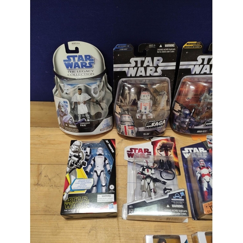 85 - Star Wars - Ten sealed Hasbro figures comprising of Legacy Collectors Commander Faie 87819, Clone Co... 