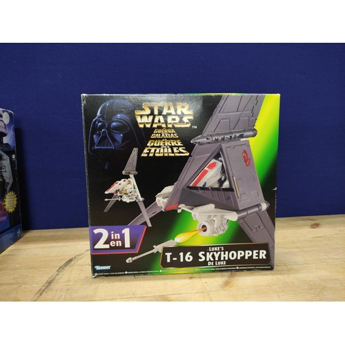 87 - Star Wars - Two boxed Starfighters comprising of Imperial Tie Bomber 97637 and Luke's T-16 Skyhopper... 