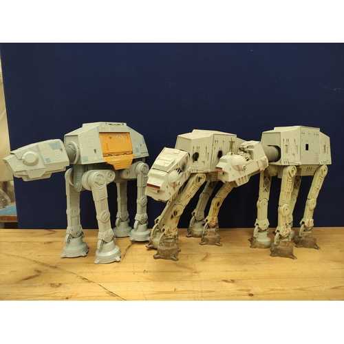 96 - Star Wars - Three large Imperial AT-AT Walkers, one lacking roof. (3)