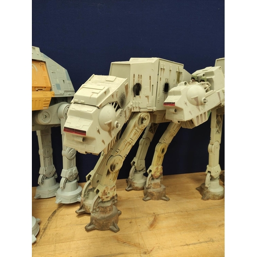 96 - Star Wars - Three large Imperial AT-AT Walkers, one lacking roof. (3)