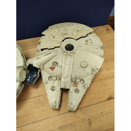 99 - Star Wars - Three Millennium Falcon models with removable panels (a/f).