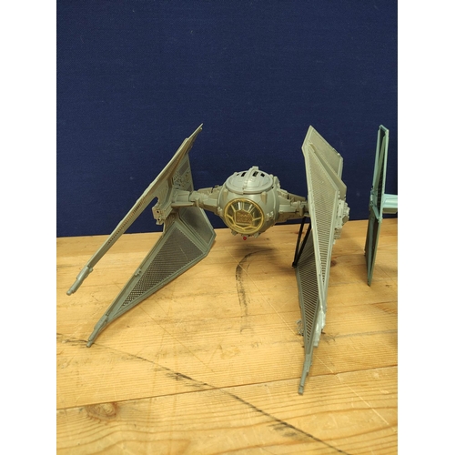 116 - Star Wars - Two 1995 Tonka Corp Imperial Tie - Fighters, a Tie Interceptor and a 2014 Hasbro First O... 