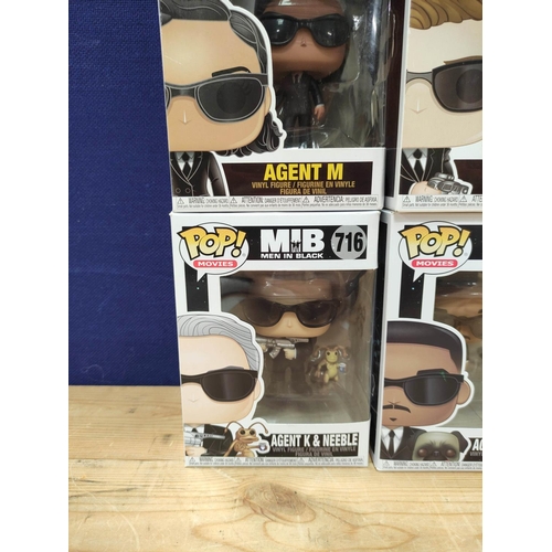 Funko Pop Men In Black figures comprising of Agent M 739