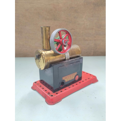 Locomotive à Vapeur Meccano Vintage - Métal - Année 1950 - Longueur 43 Cm