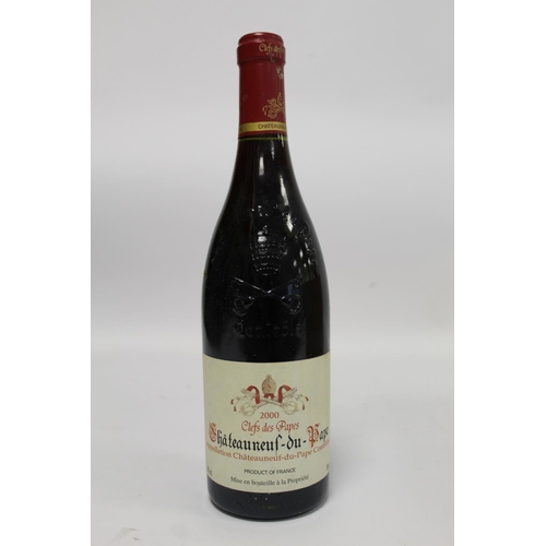 201 - Half case of French Rhône red wine - Clefs des Papes Chateauneuf-du-Pape 2000. (6 bottles).