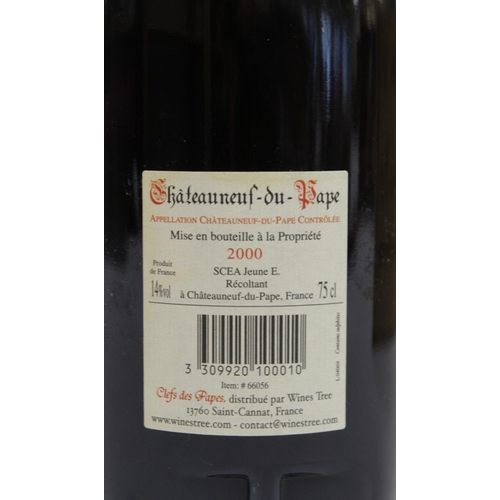 201 - Half case of French Rhône red wine - Clefs des Papes Chateauneuf-du-Pape 2000. (6 bottles).