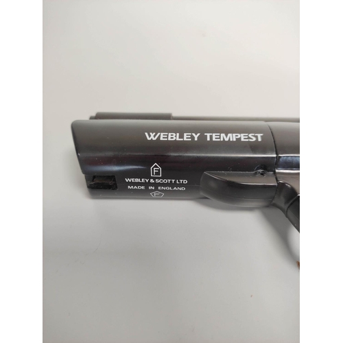 451 - Webley and Scott Tempest .177 Calibre 4.5mm air pistol with textured grip.