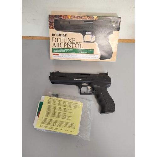 455 - Beeman. Model 2004E Deluxe .177 calibre Air-pistol serial no 41100971. With box and papers.