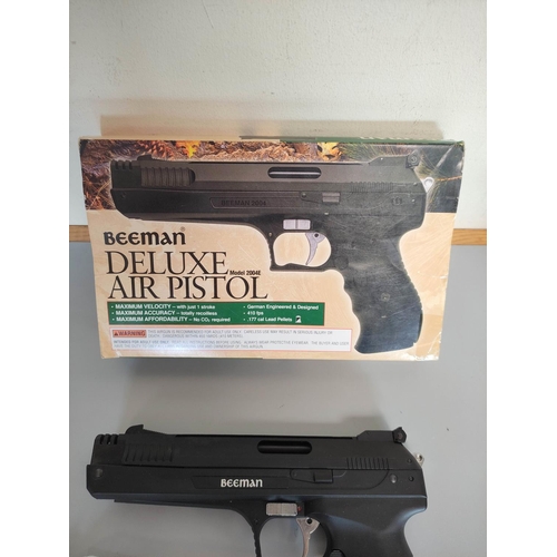 455 - Beeman. Model 2004E Deluxe .177 calibre Air-pistol serial no 41100971. With box and papers.