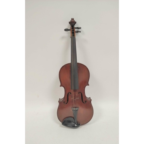 458 - Cased violin, case inscribed W.E.Hill and Sons violin maker 140 New Bond Street, London, W with purp... 