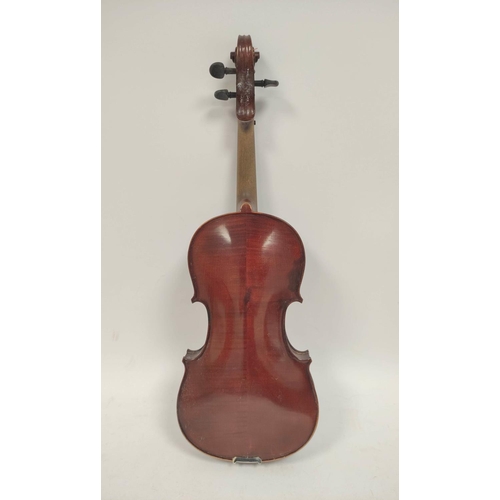 458 - Cased violin, case inscribed W.E.Hill and Sons violin maker 140 New Bond Street, London, W with purp... 