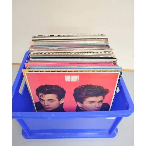 548 - Collection of mainly 70's and 80's records to include Wham Fantastic, UB40 Singing Off, Donna Summer... 