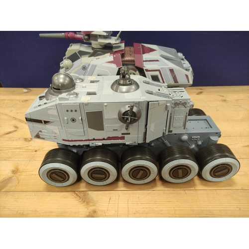 101 - Star Wars - Two large model vehicles comprising of a Clone Turbo Tank and a Republic AT-TE.... 