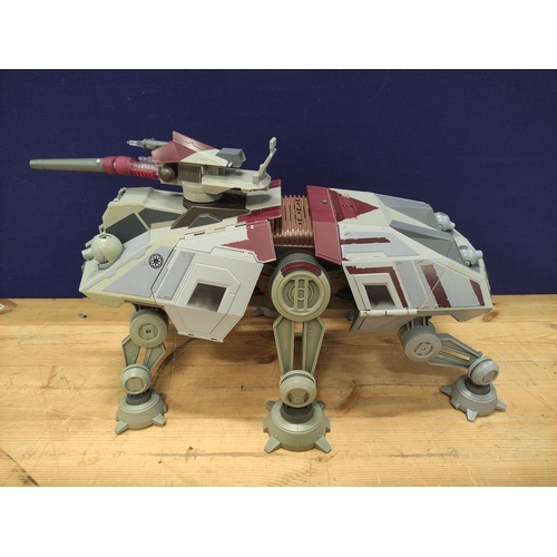 101 - Star Wars - Two large model vehicles comprising of a Clone Turbo Tank and a Republic AT-TE.... 