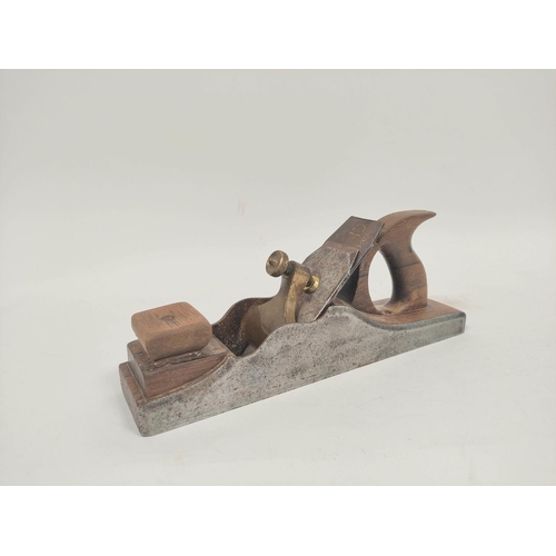 445 - Early 20th century woodworking jointer plane by W Marples & Sons Hibernia with steel plate by Ma... 