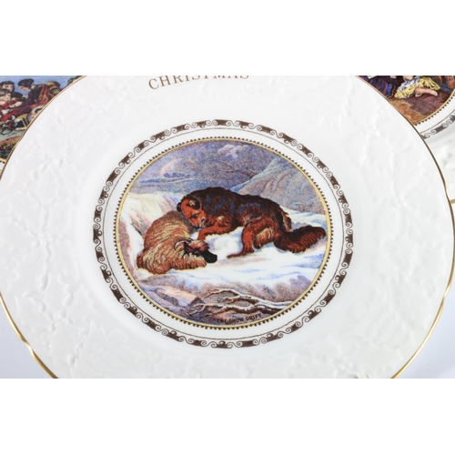 176 - Set of ten Coalport bone china Christmas collectors' plates. spanning 1977-1986 inclusive, 23cm diam... 