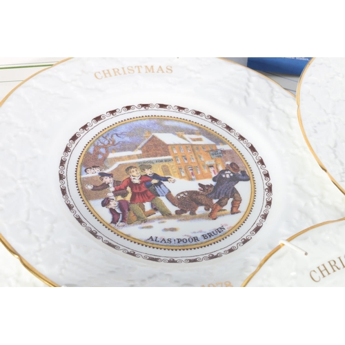 176 - Set of ten Coalport bone china Christmas collectors' plates. spanning 1977-1986 inclusive, 23cm diam... 