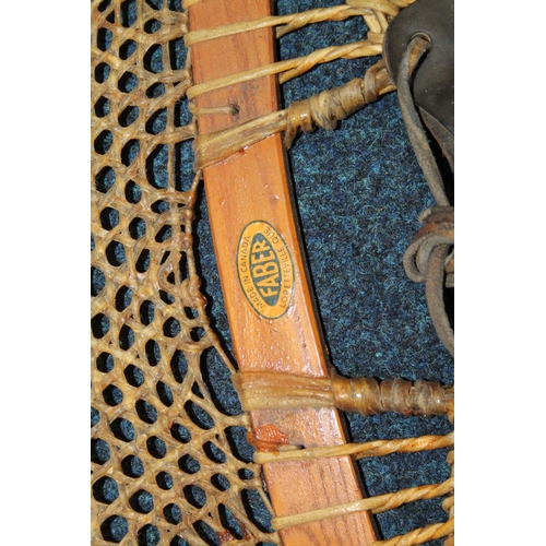 19 - Pair of Canadian snowshoes by Faber, 115cm long.