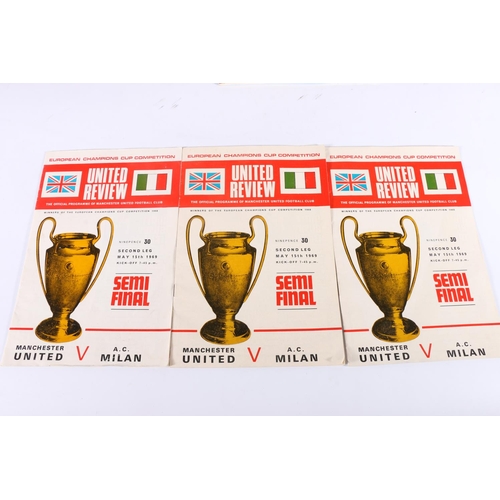 218 - Football interest, Manchester United matchday football programmes to include European Champion Clubs... 