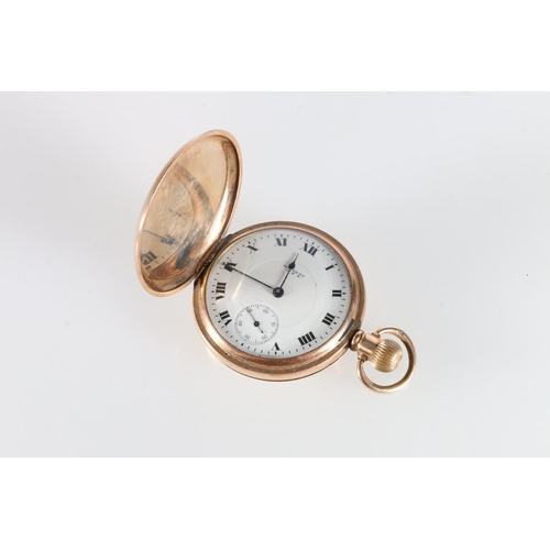 240 - Waltham of the United States of America, a gold plated cased full hunter keyless pocket watch with 1... 