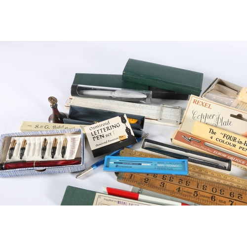 267 - Vintage pens and pencils to include Parker 45, Four-In-Hand pencil, Yard-O-Led pencil boxed, etc. al... 