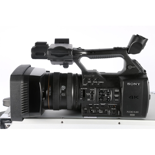 269 - Sony PXW-Z100 digital 4k XDcam video camera recorder with fixed Sony 20x optical zoom lens and two S... 