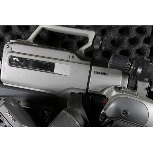 272 - Sony DCR-VX9000E digital video camera recorder with fixed 3CCD 20x digital zoom lens.