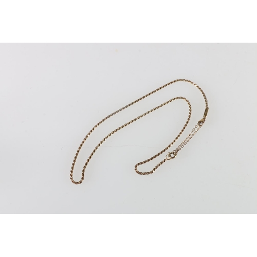 72 - Chopard 18ct gold rope twist necklace, 8.2g.