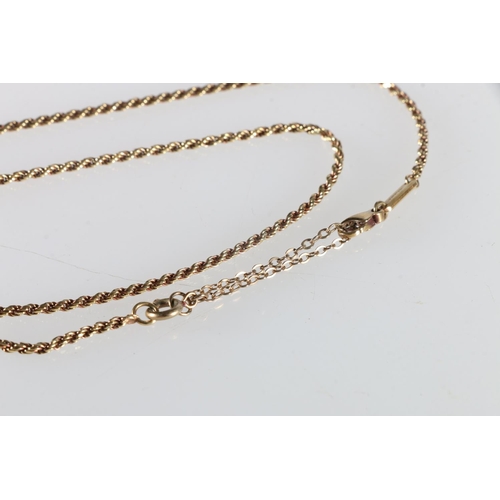 72 - Chopard 18ct gold rope twist necklace, 8.2g.