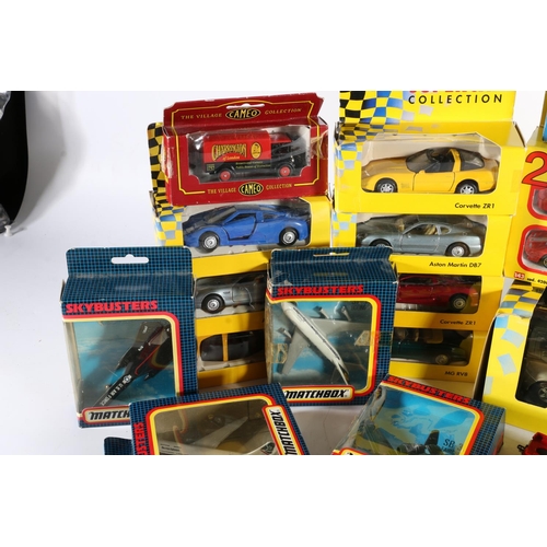 317 - Diecast model vehicles to include five Matchbox Skybusters model airplanes, Burago Ferrari 308 GTB, ... 